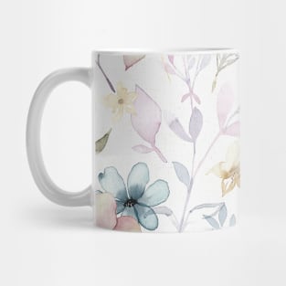 Spring Floral meadow modern watercolor flowers Mug